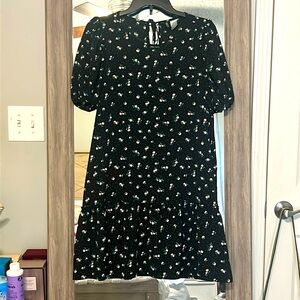 H&M Black Floral Dress